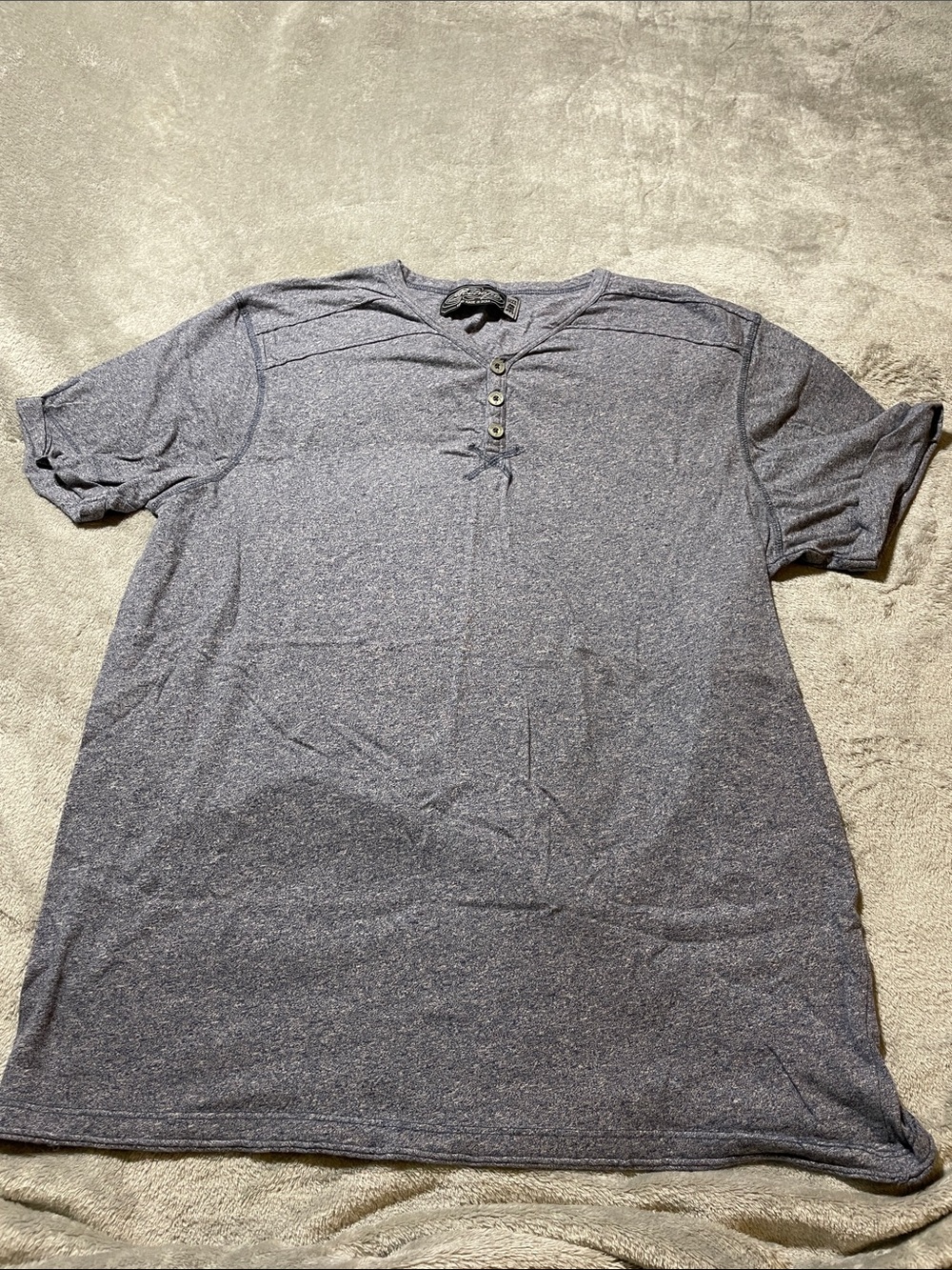 Retrofit Blue Heather Henley T-Shirt